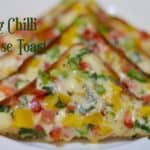 Veg Chilli Cheese Toast|Chilli Cheese Toast on TAWA