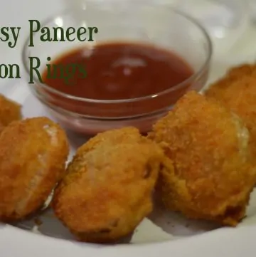Cheesy Paneer Onion Rings