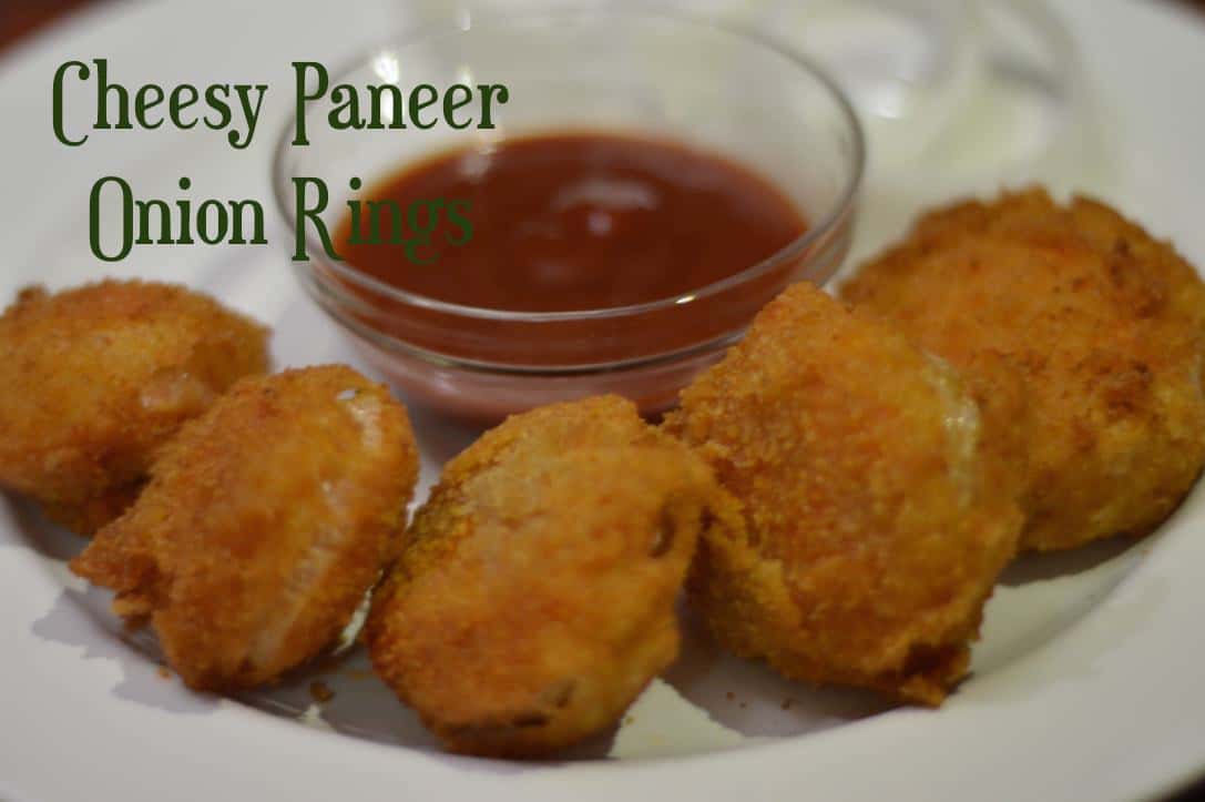 Cheesy Paneer Onion Rings