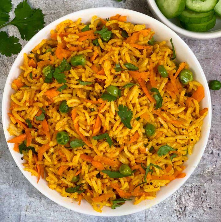 Instant Pot Ghee Rice Recipe Indian Veggie Delight