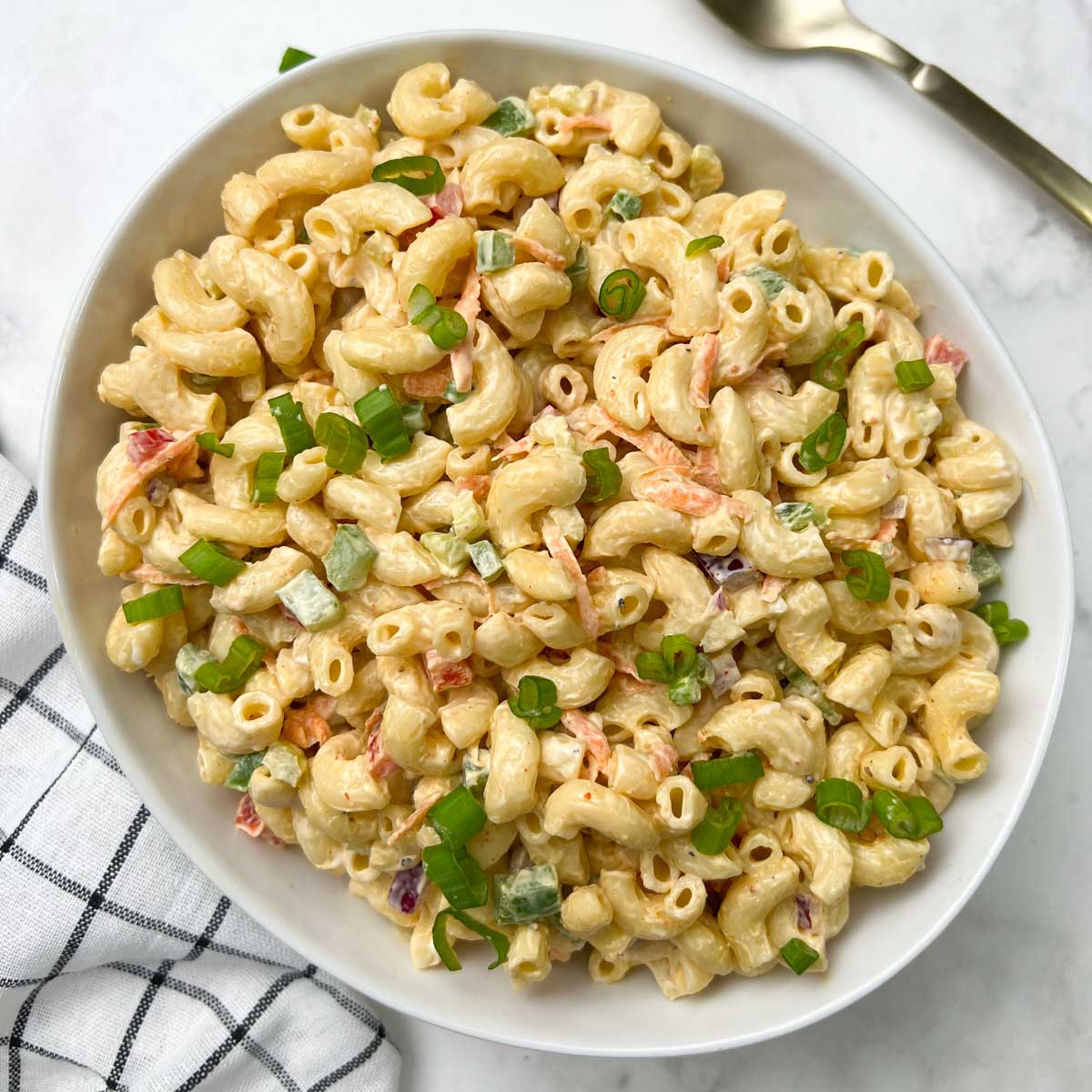 Macaroni Salad Recipe (Cold Pasta Salad) Indian Veggie Delight
