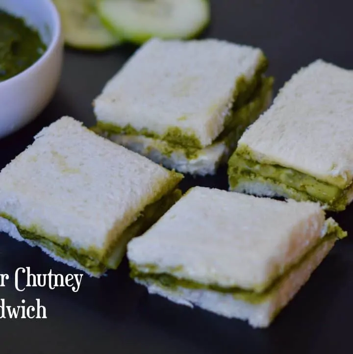 Cucumber chutney sandwich