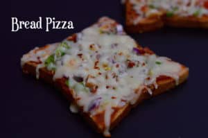 Bread Pizza without Oven served on a plate