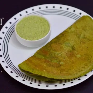 Palak Moong Dal Dosa|Palak Pesarattu|No Fermentation Dosa