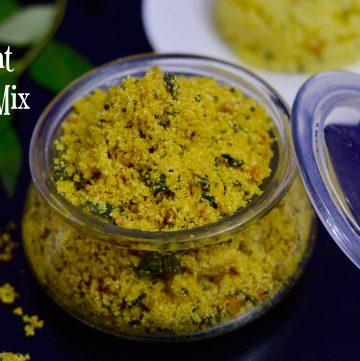 instant upma mix in a glass container