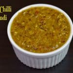 Green Chilli Karindi served in a bowl