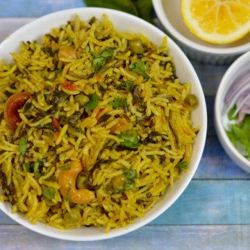 Instant Pot Spinach Rice| Palak Rice|Palak Pulao