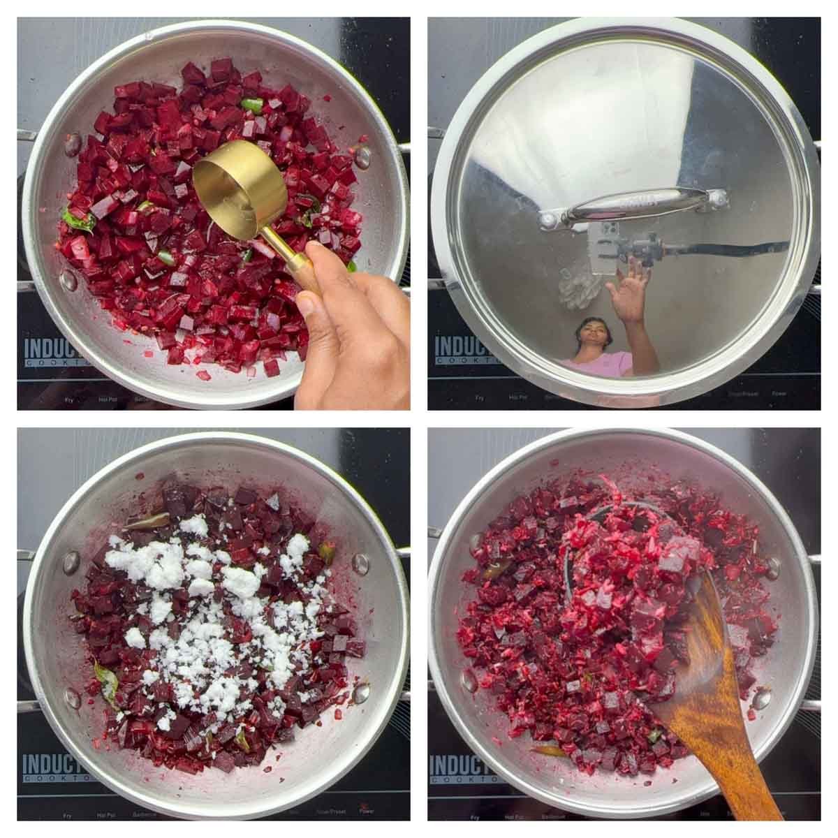 step to add some water and cook till the beets till tender and mix coconut collage