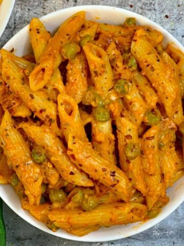 Creamy Tomato Pasta served in a bowl