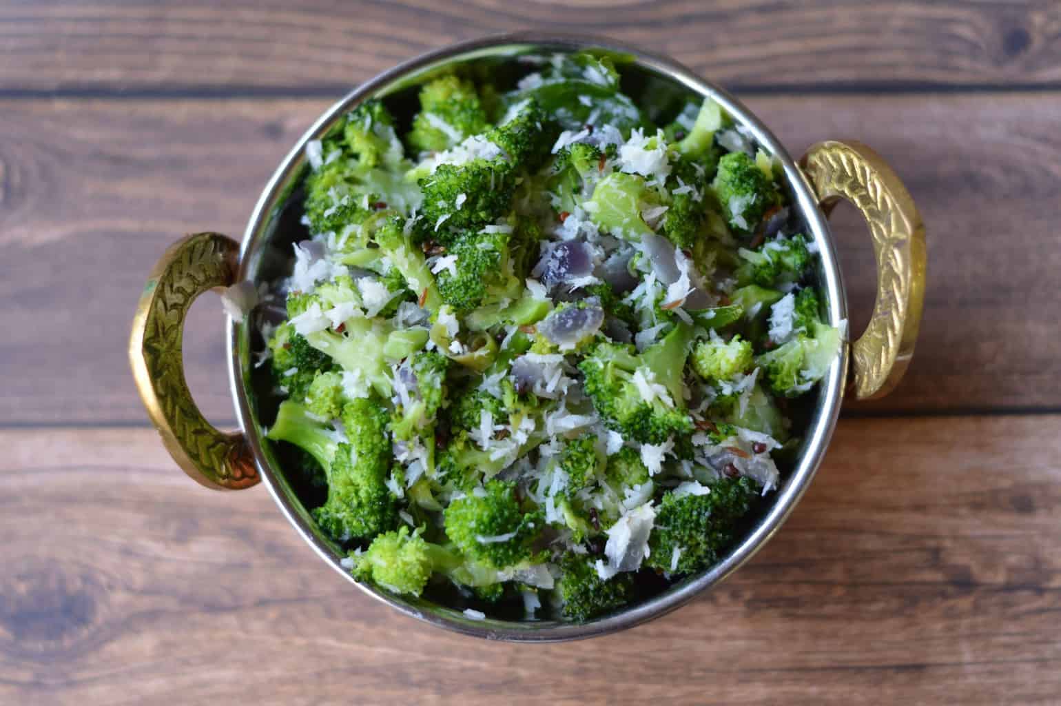Broccoli Poriyal|Broccoli Stir Fry with fresh coconut