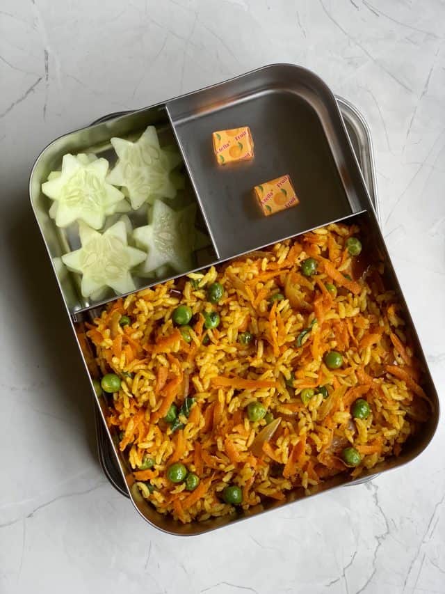 Healthy Indian Kids Lunch Box Recipes - Indian Veggie Delight