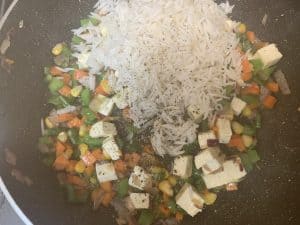 step to stir fry rice