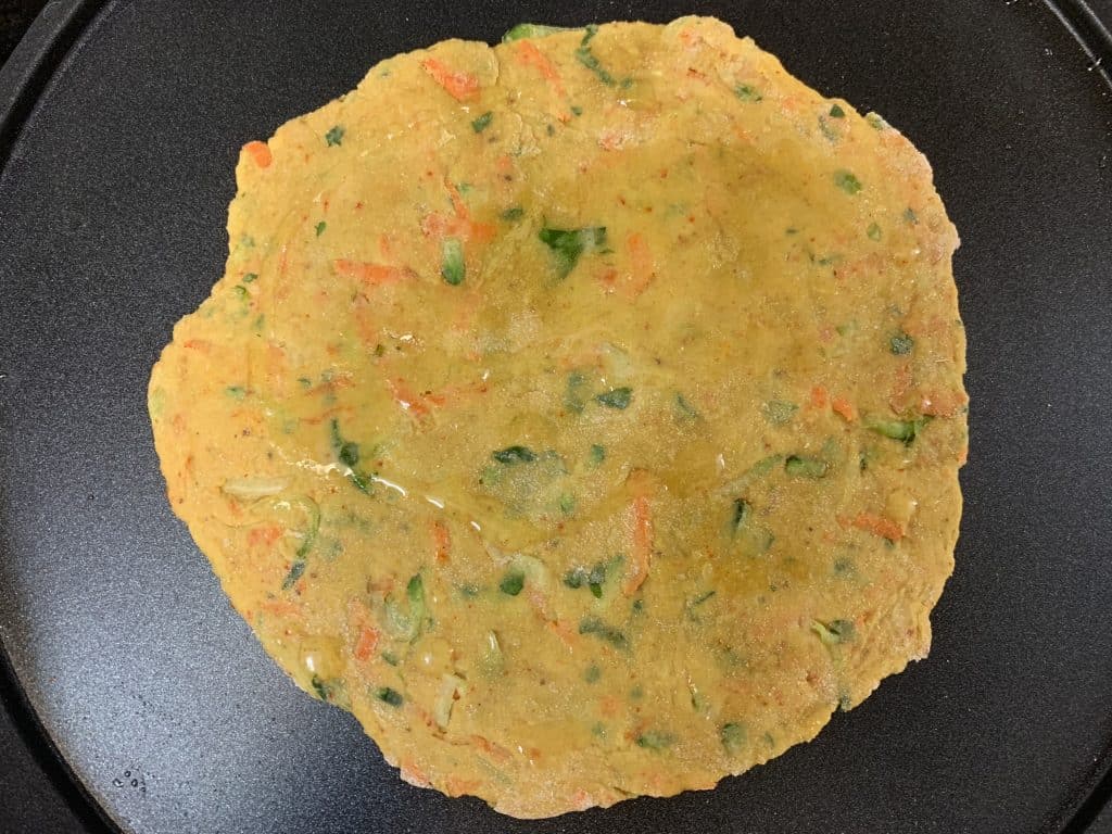 fry the easy zucchini paratha