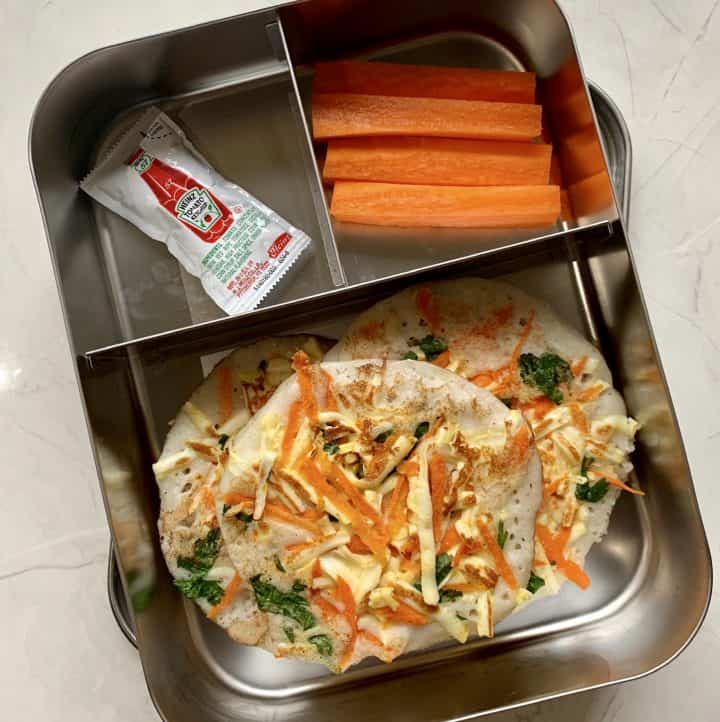 kids school lunch box idea 2 paneer uttampam