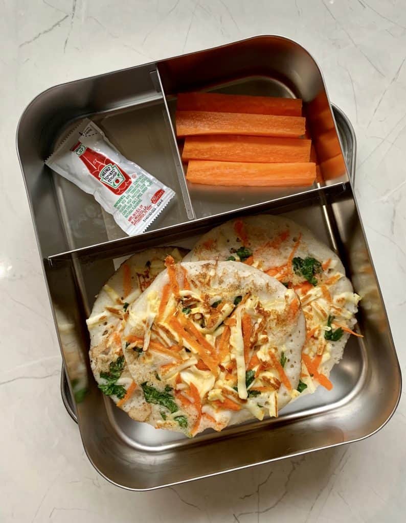 kids school lunch box idea 2 paneer uttampam