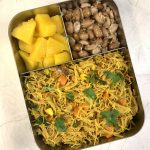 semiya upma with peanut sundal and mango