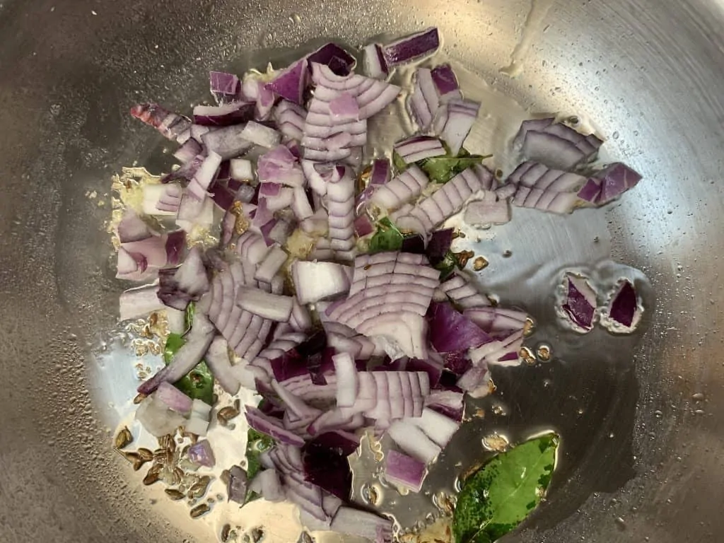 step to saute onions till soft