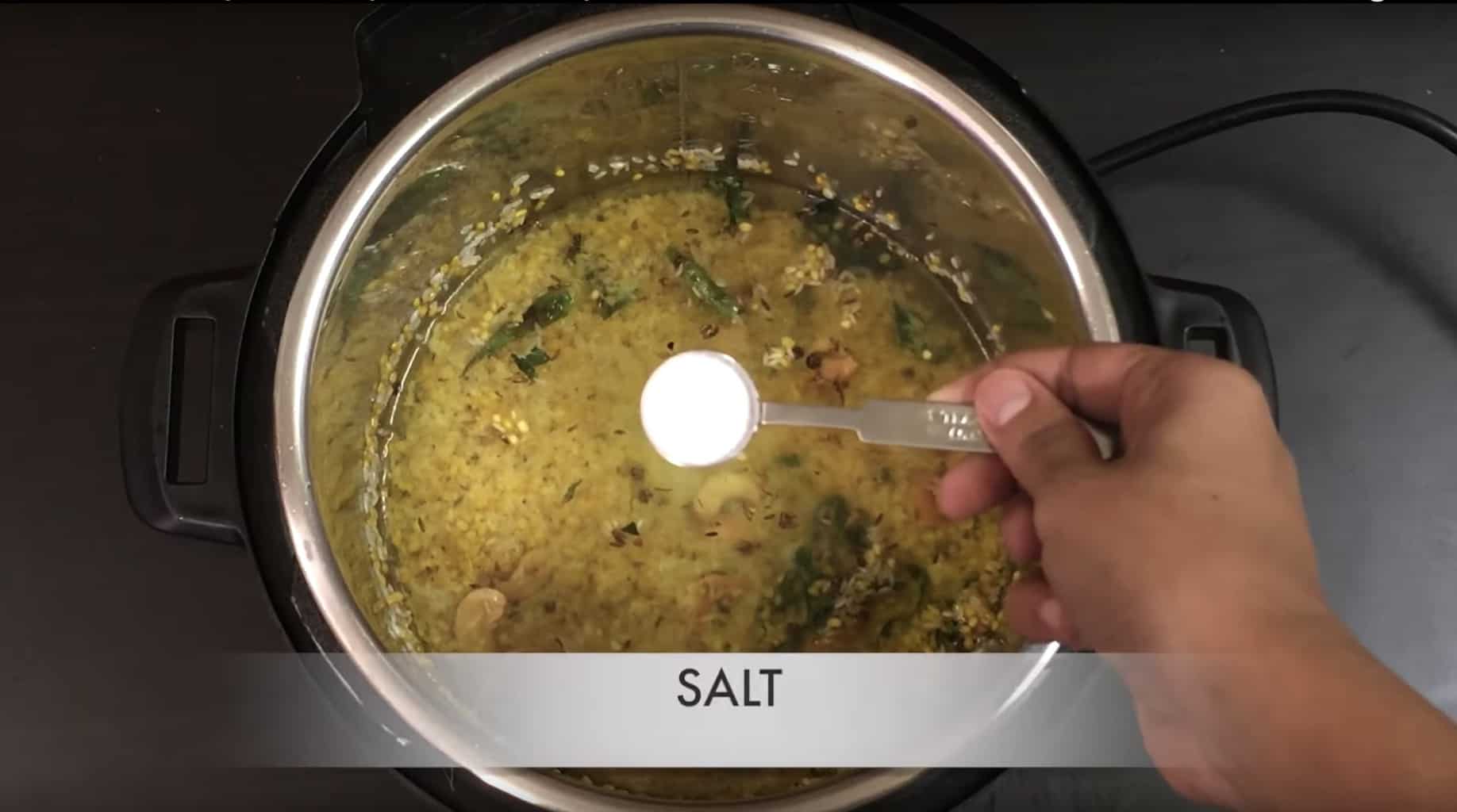 add water and adjust the salt and pressure cook