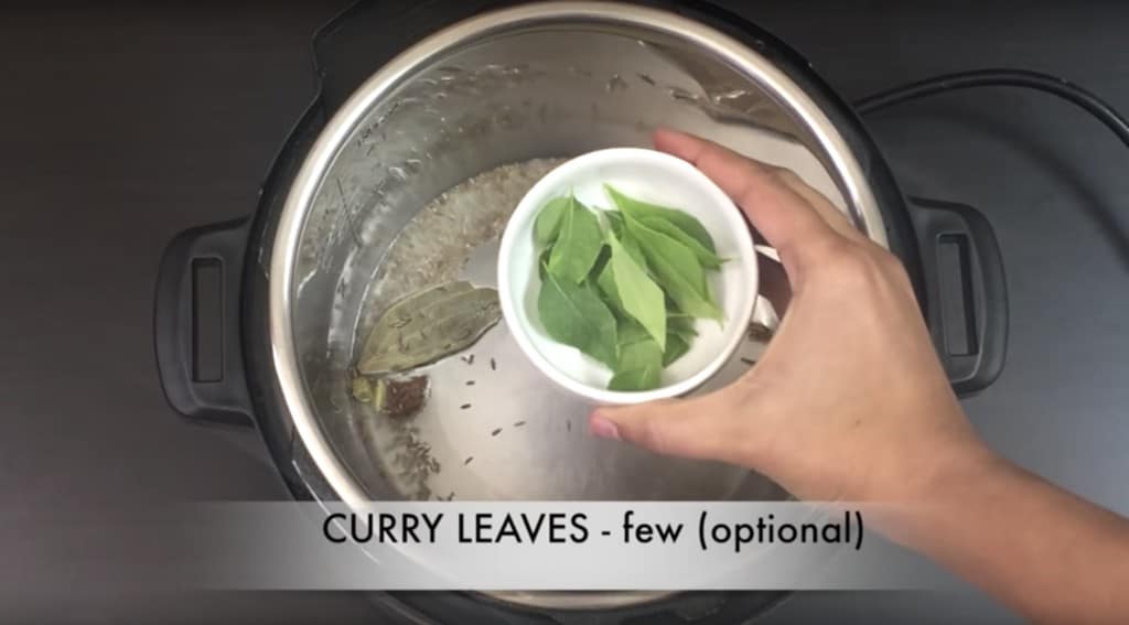add curry leaves and other spices 