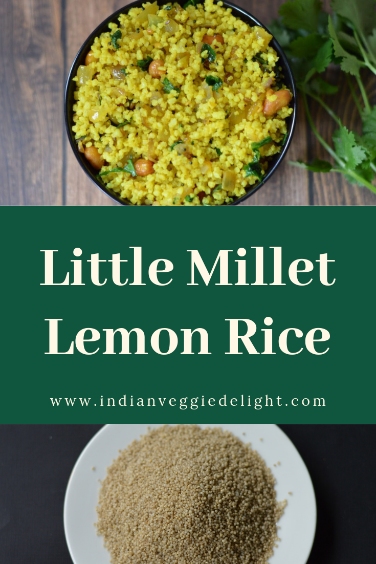 Little Millet Lemon RiceSamai Lemon Rice Indian Veggie Delight