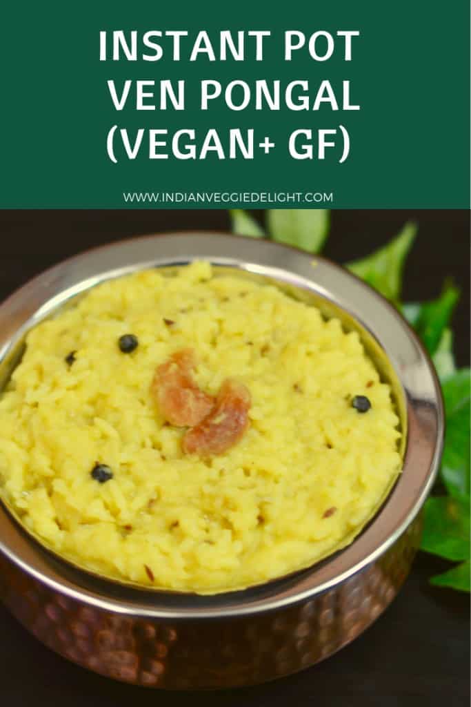 instant pot ven pongal recipe
