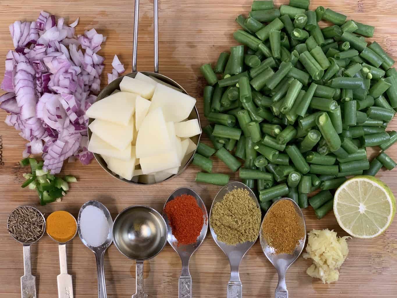 Aloo Beans Ingredients