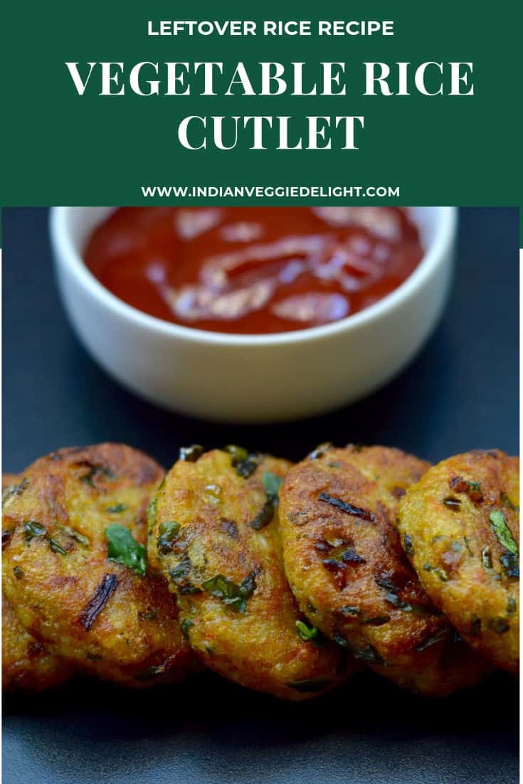 Vegetable Rice Cutlet from Leftover Rice Indian Veggie Delight