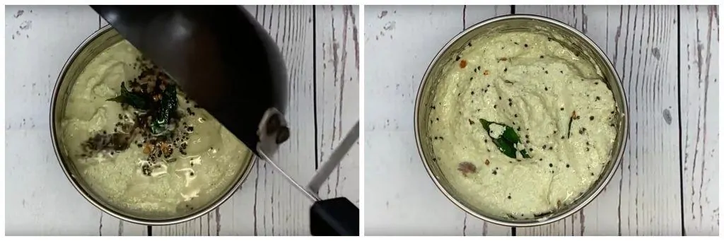 step to prepare tempering and add collage