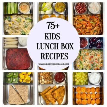 75 plus Healthy indian Kids Lunch Box Recipes collage