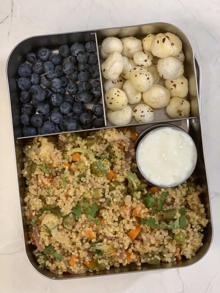Healthy Indian Kids Lunch Box Recipes - Indian Veggie Delight