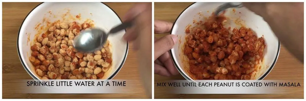 step to prepare perfect masala peanuts batter collage