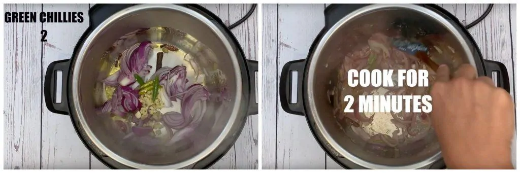 step to saute onions till golden brown collage
