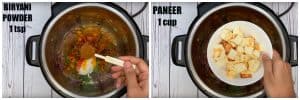 step to add paneer and dry spices collage