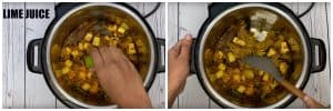 step to add lemon juice to biryani collage