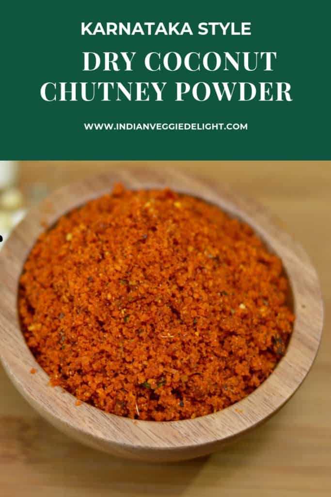 Dry Coconut Chutney Powder Recipe Indian Veggie Delight
