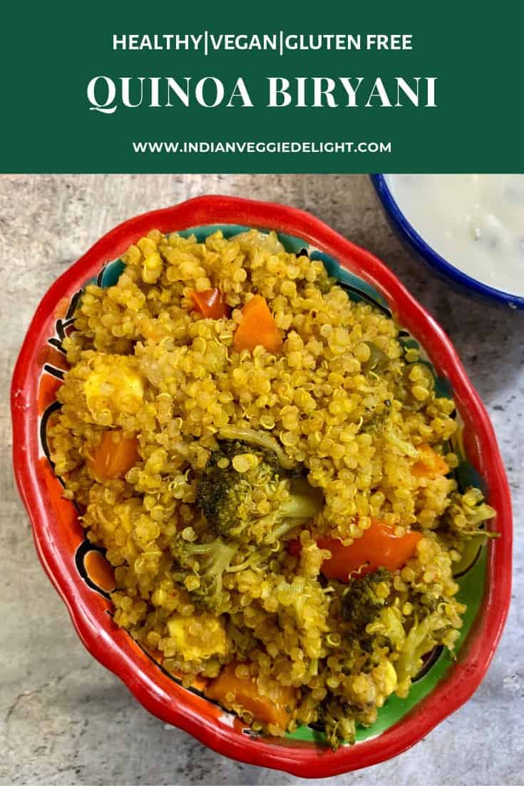 Quinoa Biryani Instant Pot Indian Veggie Delight