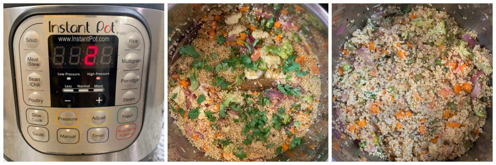 quinoa and fresh cut vegetables