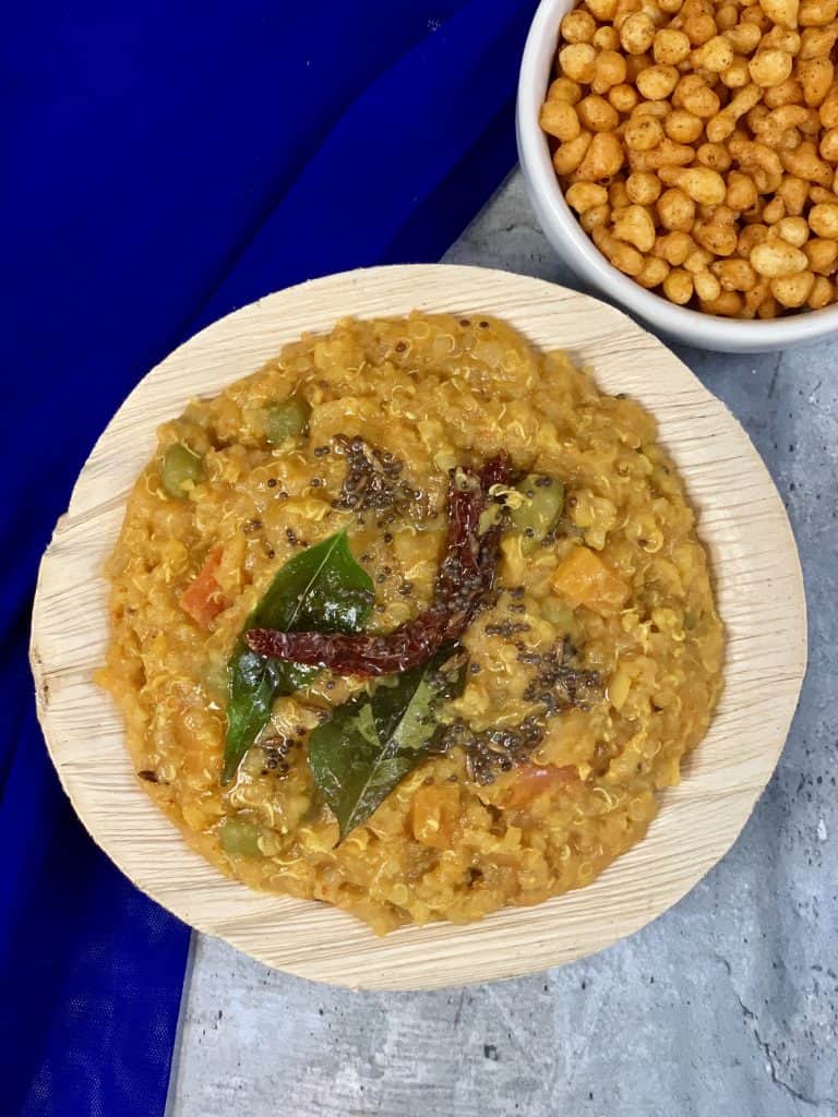 Quinoa Bisibelebath Pressure Cooker Recipe Indian Veggie Delight