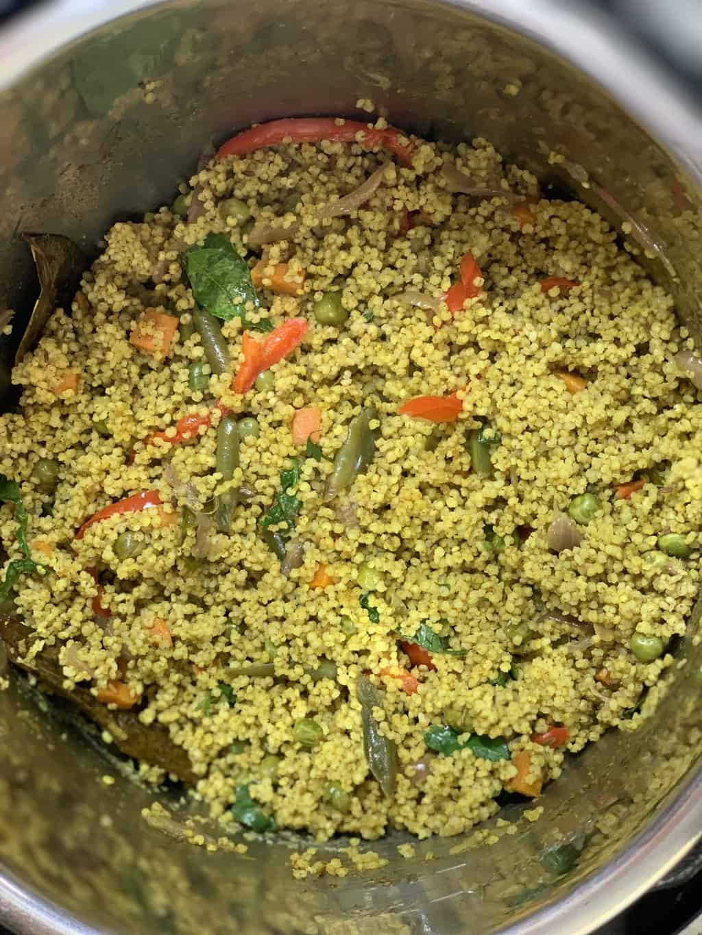 kodo millet pulao in instant pot insert