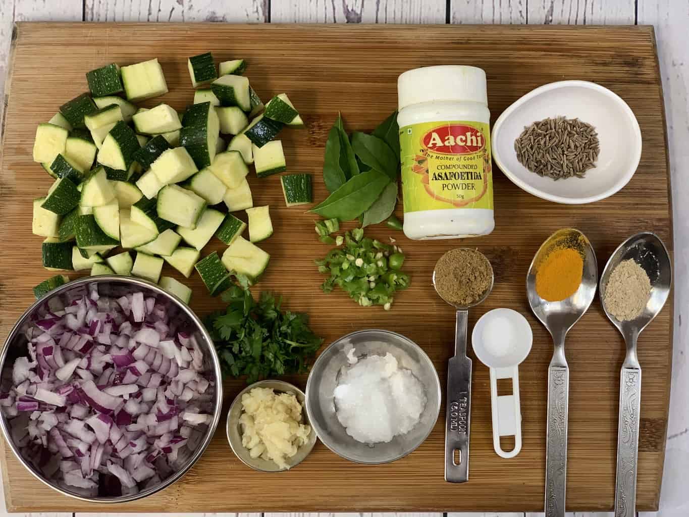 zucchini stir fry ingredients