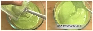 step to mix the dosa batter collage