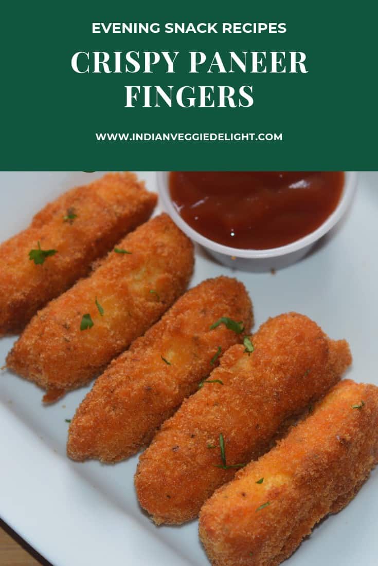 Crispy Paneer Fingers Recipe|Evening Snack|Kids appetizer is a lip-smacking crispy, spicy and very soft inside healthy snack