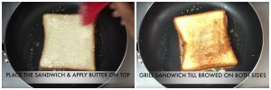 step to grill the sandwich collage