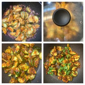 step to cook sabji collage