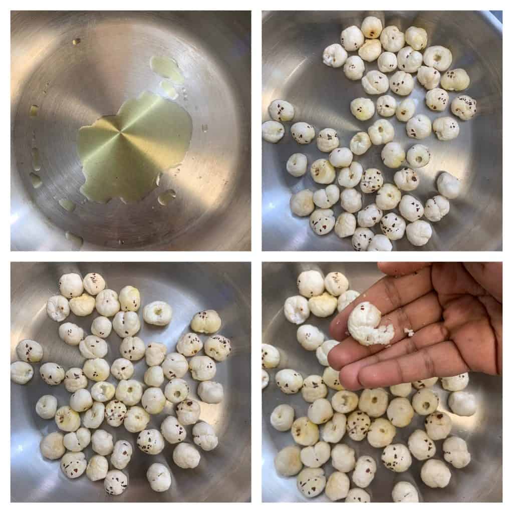 roasting the lotus seeds