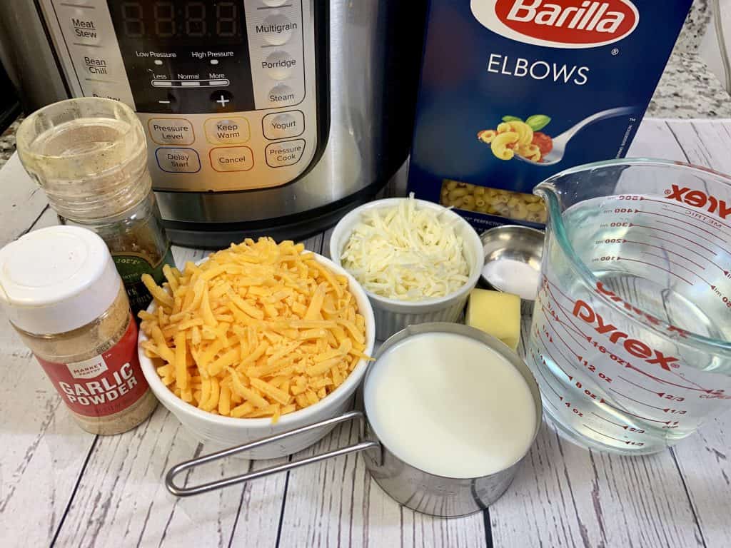 Macaroni and Cheese ingredients