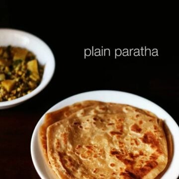 plain paratha served on a plate
