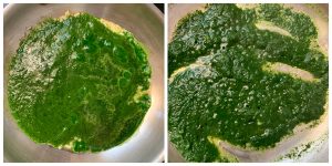 step to cook spinach puree collage