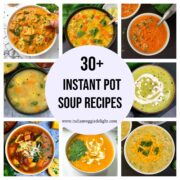 instant pot vegetarian soup recipes collage