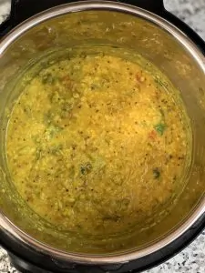 Beerakaya Pappu in instant pot insert